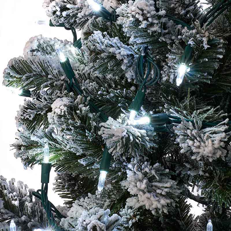 Outdoor/Indoor Christmas Lights HM5 LED, 50-Bulbs per 16.3FT Set, Cool White Outdoor/Indoor Christmas Lights HM5 LED, 50-Bulbs per 16.3FT Set, Cool White